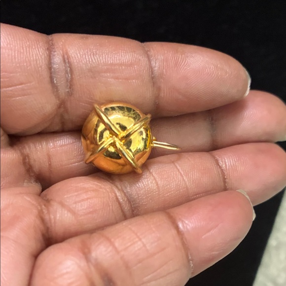 Monet Gold Acorn Earrings - Picture 3 of 4